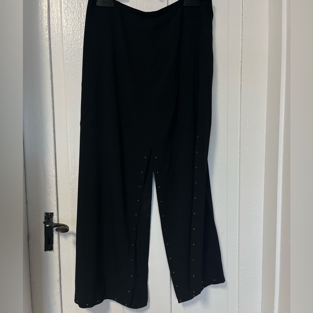 See By Chloe Black midi studded high slight skirt size 10 - Picture 3 of 12